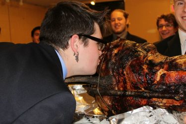8. The youngest brother also gets to kiss the pig